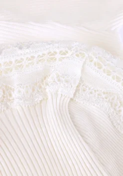 ROSEMUNDE te t-shirt benita silk t-shirt w/ lace wit Hot