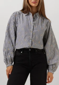 SUMMUM te blouses blouse scattered embrostripe wit