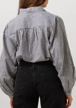 SUMMUM te blouses blouse scattered embrostripe wit