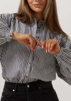 SUMMUM te blouses blouse scattered embrostripe wit