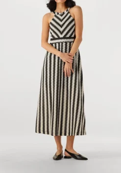 SUMMUM te maxi jurk long halter fine crochet dress wit