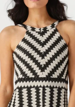 SUMMUM te maxi jurk long halter fine crochet dress wit