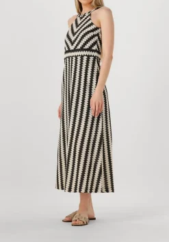 SUMMUM te maxi jurk long halter fine crochet dress wit