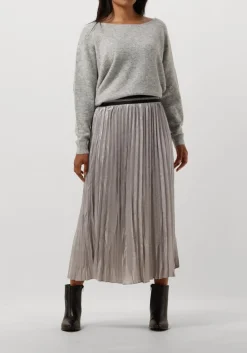 SUMMUM te midirok pleated skirt lamee metallic wit Clearance