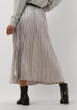 SUMMUM te midirok pleated skirt lamee metallic wit Clearance