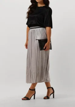 SUMMUM te midirok pleated skirt lamee metallic wit Clearance
