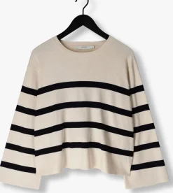 SUMMUM te trui striped sweater soft viscose polyamide knit wit New