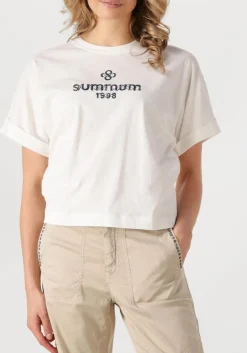 SUMMUM te t-shirt boxy artwork tee wit