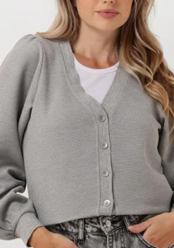 SUMMUM te vest 3/4 sleeve cardigan new waffle wit Online