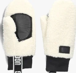 UGG te handschoenen fluff mitten h logo tape wit Online