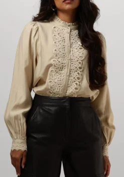 AAIKO blouses isalee uni vis 483 zand New