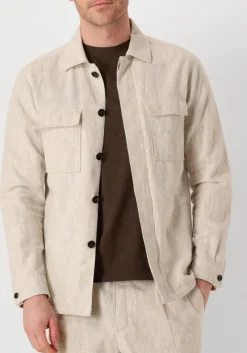 PROFUOMO overshirts overshirt cotton linen zand Best