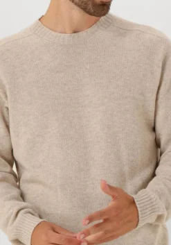 PROFUOMO trui pullover crew neck zand Discount