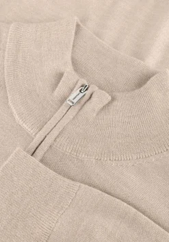 PROFUOMO trui pullover half zip merino zand Best