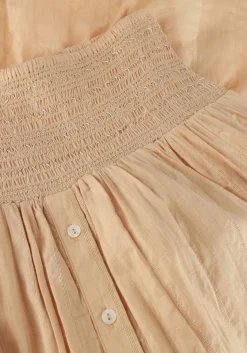 RUBY TUESDAY maxirok sali long skirt with smock waistband and full placket zand Online