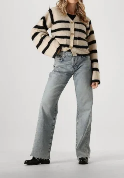 SECOND FEMALE vest ovalis knit wide sleeve cardigan zand Online