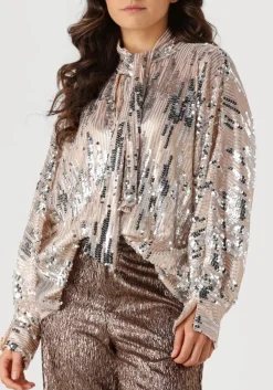AMAYA AMSTERDAM en blouses glitter blouse zilver Best