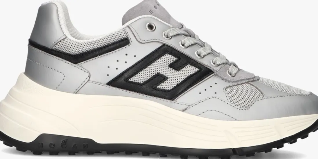 HOGAN en sneakers met mesh sneaker zilver Outlet