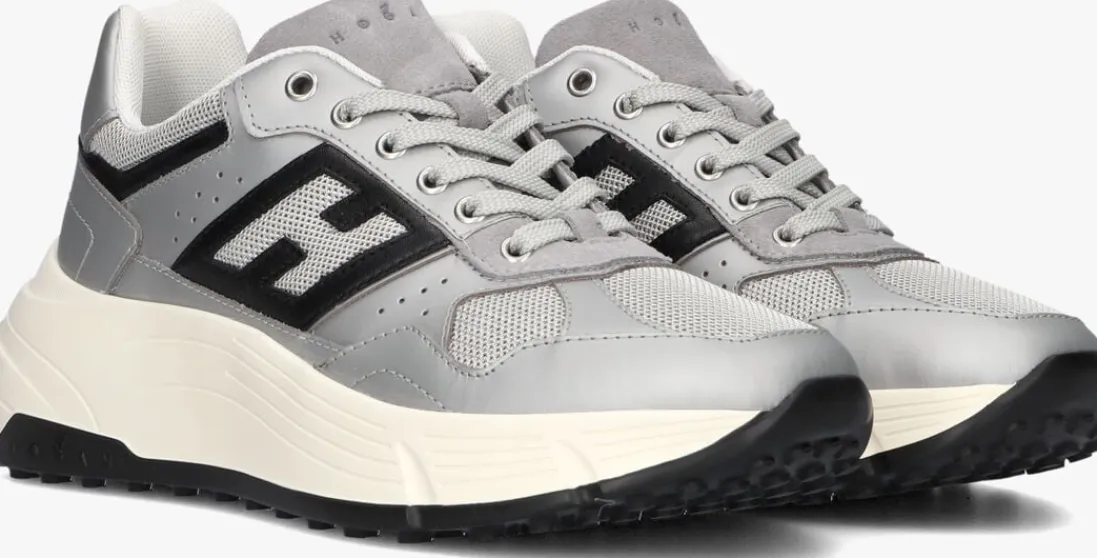 HOGAN en sneakers met mesh sneaker zilver Outlet