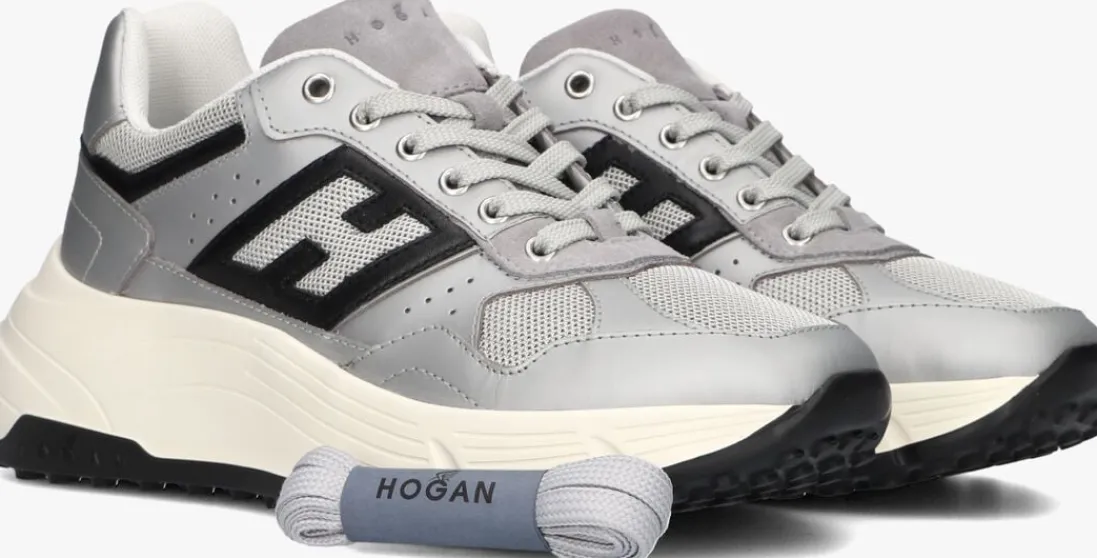 HOGAN en sneakers met mesh sneaker zilver Outlet