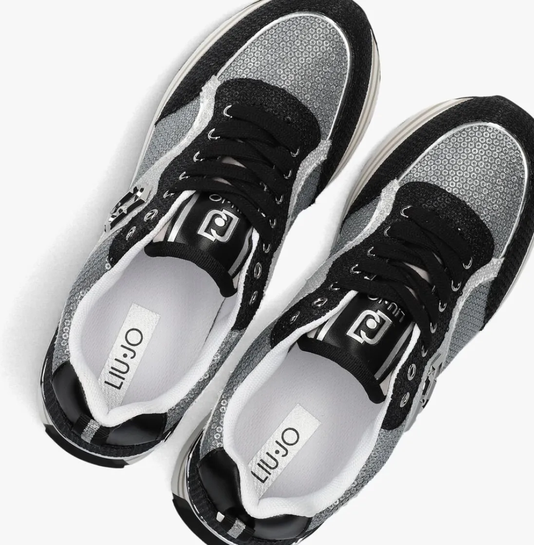 LIU JO en lage sneakers maxi wonder 73 zilver Outlet
