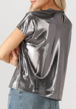 MOS MOSH en top mmnivola o-neck metallic tee zilver New