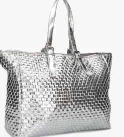 NÚNOO en núnoo schoudertas maxi shopper braided recycled cool zilver Best