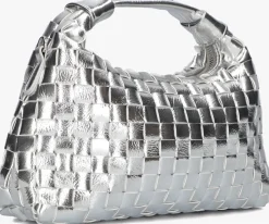 NÚNOO en núnoo schoudertas dandy braided recycled cool zilver Sale