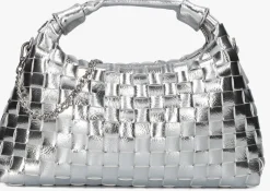 NÚNOO en núnoo schoudertas dandy braided recycled cool zilver Sale