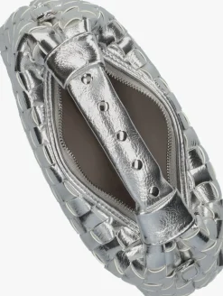 NÚNOO en núnoo schoudertas dandy braided recycled cool zilver Sale