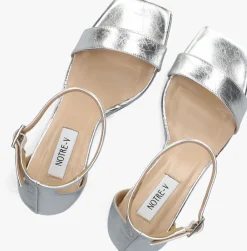 NOTRE-V en sandalen met hak 86605 zilver Clearance