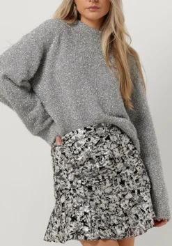 SECOND FEMALE en trui lamilla knit o-neck zilver Online