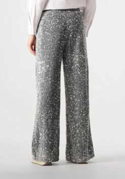 SUMMUM en broeken pants sequins velour zilver Clearance