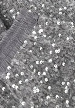 SUMMUM en broeken pants sequins velour zilver Clearance