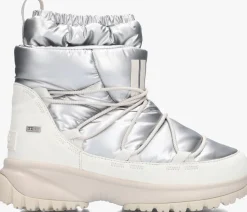 UGG en snowboots yose puffer mid metallic zilver