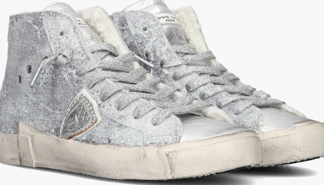 PHILIPPE MODEL hoge sneakers prsx high woman zilverkleurig Hot