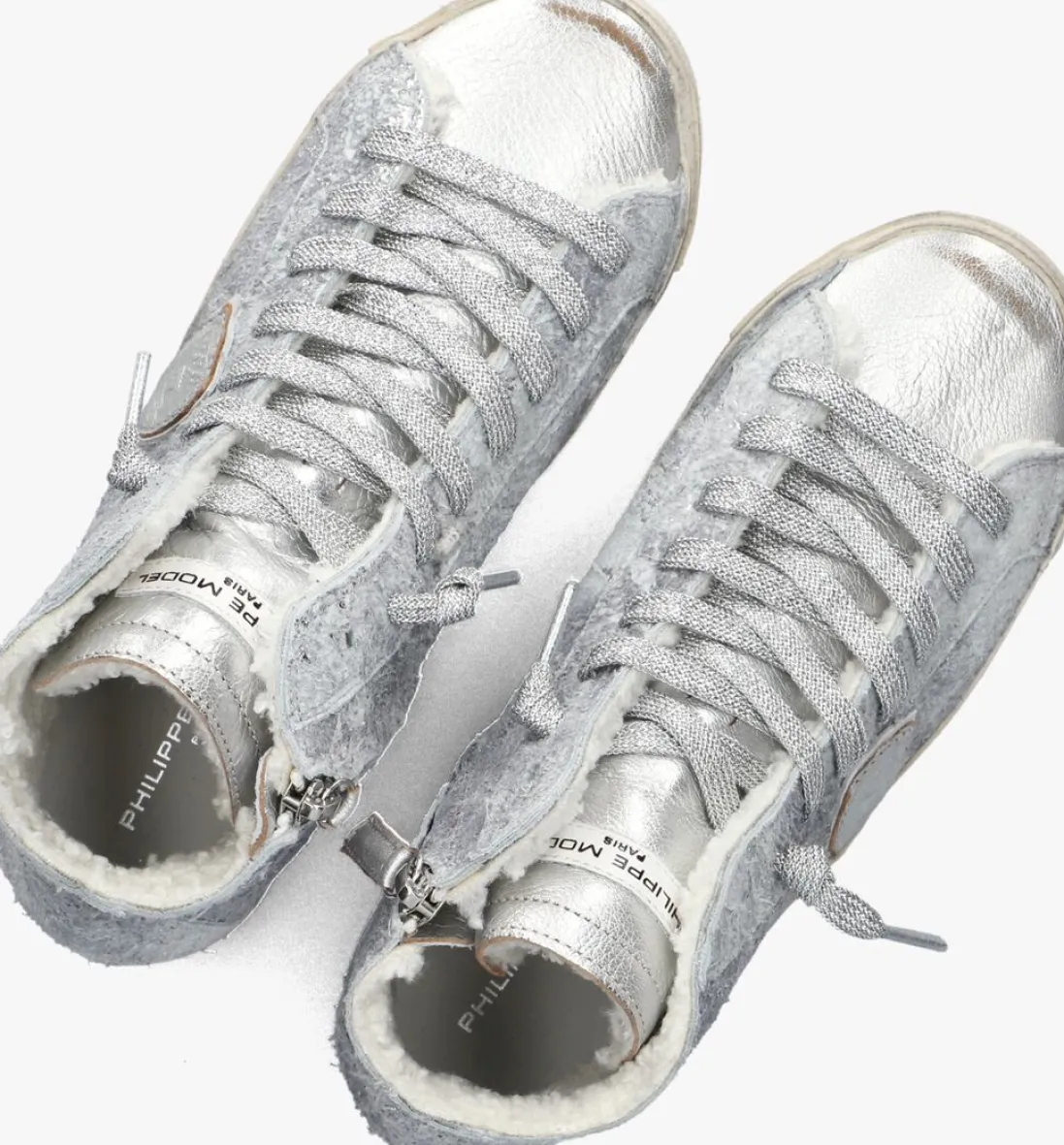 PHILIPPE MODEL hoge sneakers prsx high woman zilverkleurig Hot