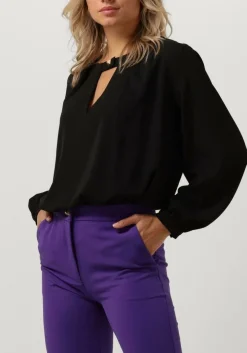 ACCESS e blouses blouse with front v opening zwart Online