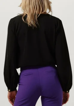 ACCESS e blouses blouse with front v opening zwart Online