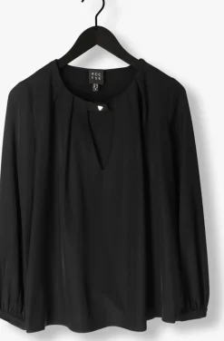 ACCESS e blouses blouse with front v opening zwart Online