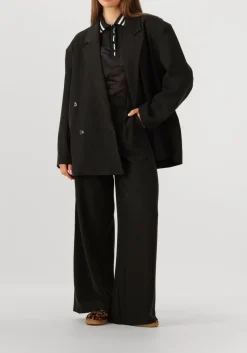 ALIX THE LABEL e blazer ladies woven double breasted blazer zwart Discount