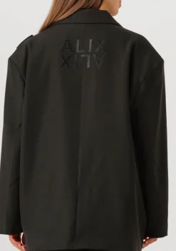 ALIX THE LABEL e blazer ladies woven double breasted blazer zwart Discount