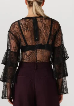 ALIX THE LABEL e blouses ruffle lace top zwart Best
