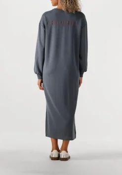 ALIX THE LABEL e mini jurk ladies knitted flowy long sweater dress zwart Hot