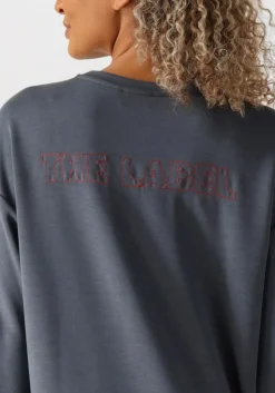 ALIX THE LABEL e mini jurk ladies knitted flowy long sweater dress zwart Hot