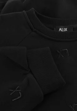 ALIX THE LABEL e sweater knitted logo sweater zwart Discount