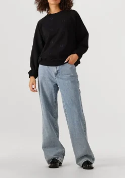 ALIX THE LABEL e sweater knitted logo sweater zwart Discount