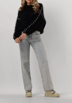 AMERICAN DREAMS e trui catio mohair stitch pullover zwart Clearance