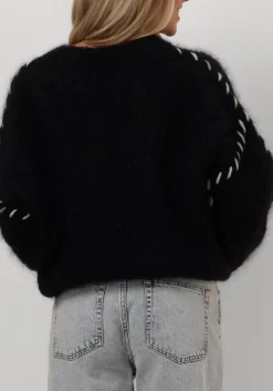 AMERICAN DREAMS e trui catio mohair stitch pullover zwart Clearance