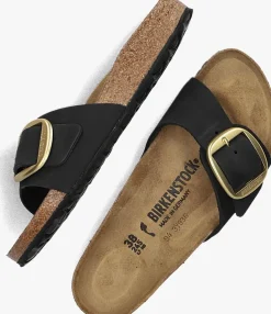 BIRKENSTOCK e slippers madrid big buckle zwart New
